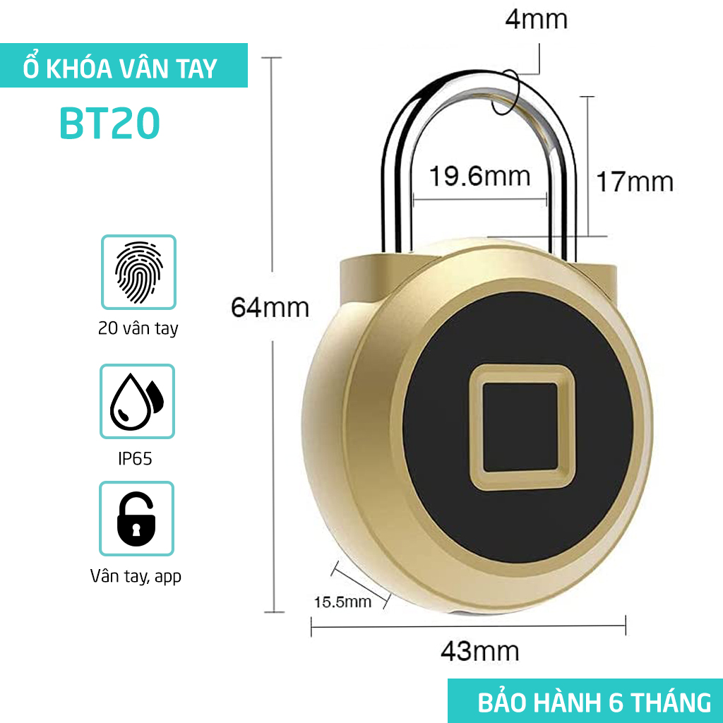 Mini Fingerprint Padlock BT20
