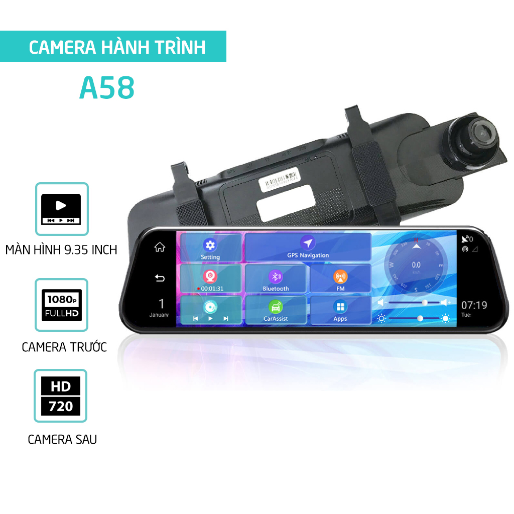 Camera hành trình ô tô A58 full HD đa tính năng